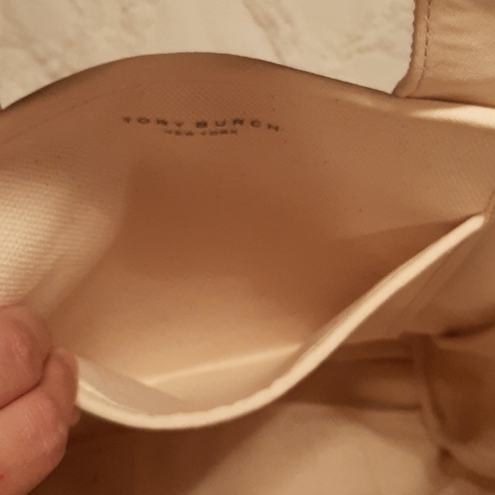 TORY BURCH Natural Canvas Logo Tote Bag - Picture 7 of 13